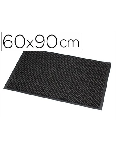Tapis paperflow absorbant microfibre et polypropylène 60x90cm coloris anthracite.