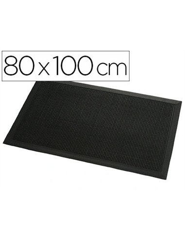 Tapis grattant paperflow picots caoutchouc anti-salissures lourdes 80x100cm coloris noir.