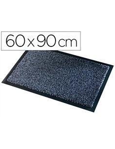 Tapis anti-poussière paperflow polyamide premium 60x90cm aspect velour coloris gris.
