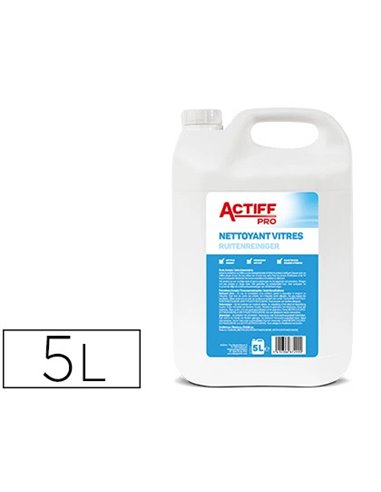 Lave-vitres coldis actiff pro nettoie dégraisse fait briller vitres surfaces modernes bidon 5l.