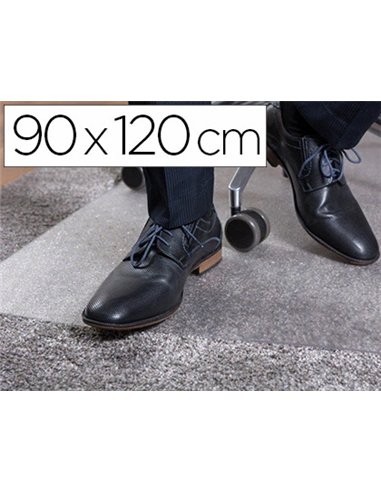 Tapis anti-dérapant paperflow pet sols durs 90x120cm transparent.