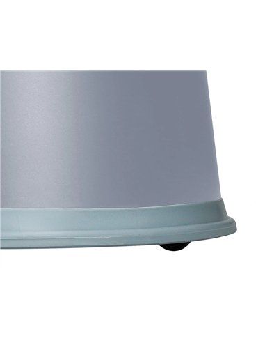 Tabouret q-connect plastique roues caoutchouc rétractables 2 niveaux base 44cm hauteur 43cm poids 2.9kg coloris gris.