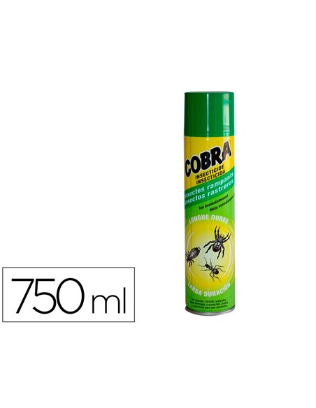 Insecticide cobra insectes rampants efficacité immédiate longue durée aérosol 750ml.