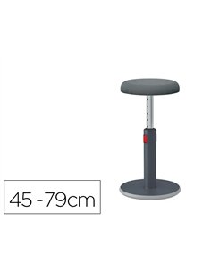 Tabouret ergonomique leitz ergo cosy active gris reglable 45 et 79cm.