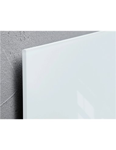 Tableau verre q-connect magnetique 90x60cm inclus 2 aimants 1 marqueur effacable 1 brosse kit fixation kf11313.