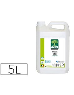 Nettoyant sol arbre vert concentré diluer carrelage tomettes plastiques parquets vitrifiés auto-laveuse romarin bidon 5l.