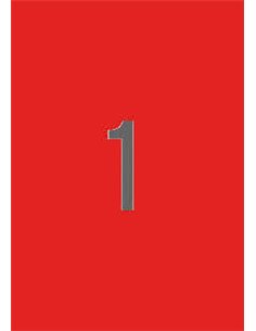 Étiquettes rouges fluorescentes permanentes Apli 210 x 297 mm, 100 feuilles