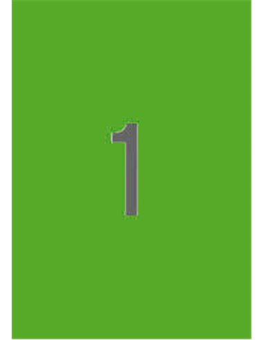 Étiquettes vertes fluorescentes permanentes Apli 210 x 297 mm, 100 feuilles