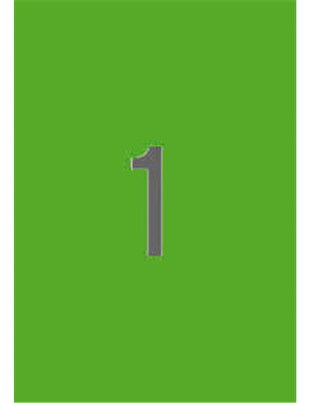 Étiquettes vertes fluorescentes permanentes Apli 210 x 297 mm, 100 feuilles