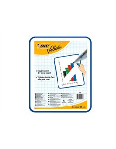 Tableau blanc velleda double face effaçable unie oeillet suspension livré sous pochette 60x90cm.