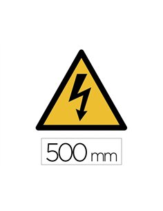 Sticker sol viso danger electricite pictogramme adhesif antiderapant cote 500mm conforme norme iso 7010.