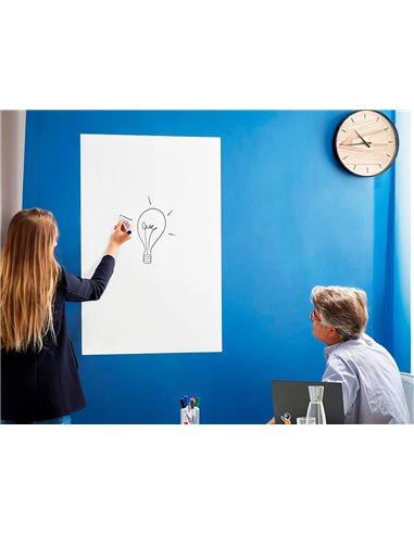 Rouleau adhésif velleda collage toute surface lisse ajustable quadrillage livré sous film 67.5x100cm.