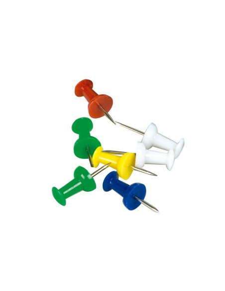 Punaise q-connect épingle mémo coloris assortis boîte 25 unités.