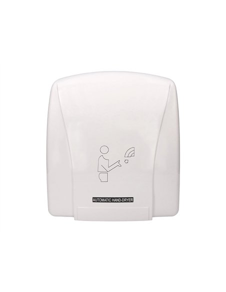 Sèche-mains q-connect électrique détecteur mouvement 240x205x256mm puissance 900w 220v coloris blanc.