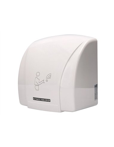 Sèche-mains q-connect électrique détecteur mouvement 240x205x256mm puissance 900w 220v coloris blanc.