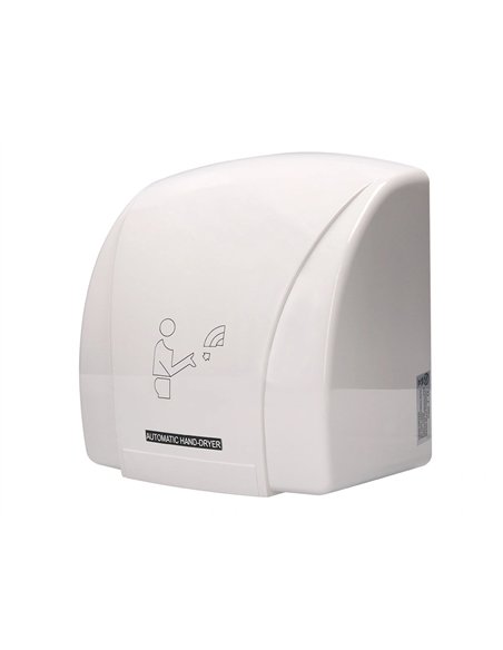 Sèche-mains q-connect électrique détecteur mouvement 240x205x256mm puissance 900w 220v coloris blanc.