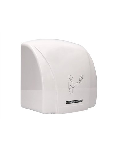 Sèche-mains q-connect électrique détecteur mouvement 240x205x256mm puissance 900w 220v coloris blanc.