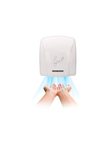 Sèche-mains q-connect électrique détecteur mouvement 240x205x256mm puissance 900w 220v coloris blanc.