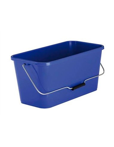 Seau coldis rectangulaire pour mouilleur vitre polypropylene 413x220x201mm 12 l coloris bleu.