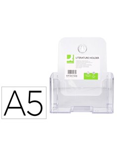 Porte-revues q-connect présentation magazines revues fronton présentation arrière 1 compartiment format a5.