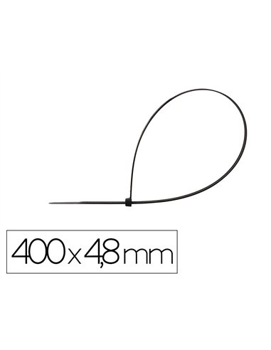 Scelle q-connect 400x4,8mm coloris noir sachet 100 unites.