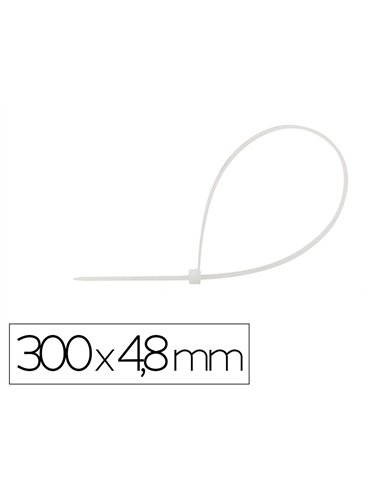Scelle q-connect 300x4,8mm coloris blanc sachet 100 unites.