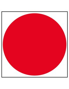 Étiquette de signalisation spéciale point rouge Apli pour verre 1 unité.