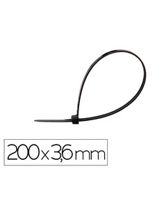 Scelle q-connect 200x3,6mm coloris noir sachet 100 unites.