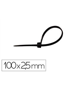 Scelle q-connect 100x2,5mm coloris noir sachet 100 unites.