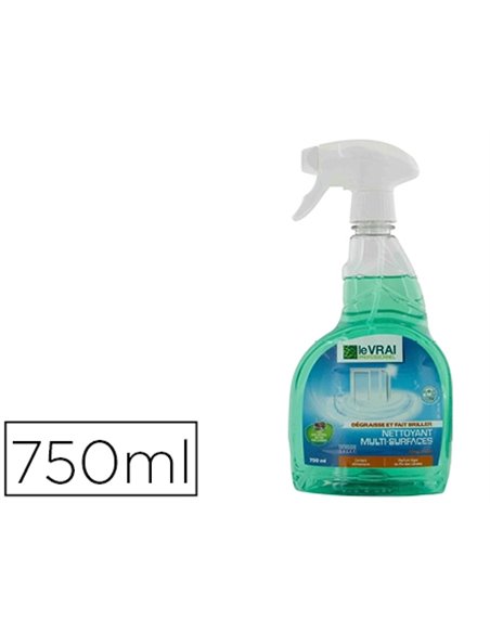 Nettoyant le vrai professionnel multi-surfaces dégraissant brillance spray 750ml.