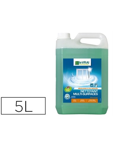 Nettoyant le vrai professionnel multi-surfaces dégraissant brillance bidon 5l.