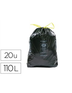 Sac poubelle nf liens rlx20 110 litres.