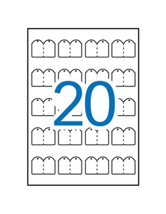 Étiquettes volantes imprimables Apli 22,0 x 35,0 mm, 10 feuilles