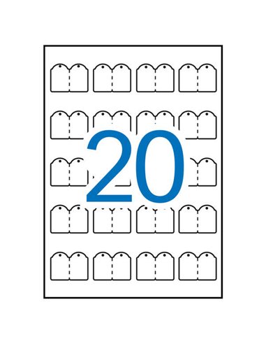 Étiquettes volantes imprimables Apli 22,0 x 35,0 mm, 10 feuilles