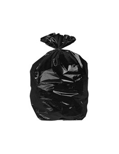 Sac poubelle domestique 55x60cm liens coulissants calibre 120 capacité 23l coloris noir rouleau 15 unités. 2