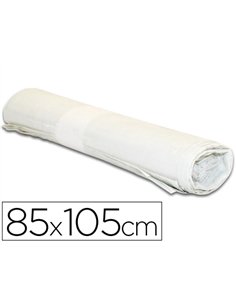 Sac poubelle industriel 85x105cm calibre 110 capacité 100l coloris blanc rouleau 10 unités.