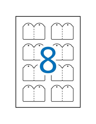 Étiquettes suspendues imprimables Apli 36,0 x 53,0 mm, 10 feuilles