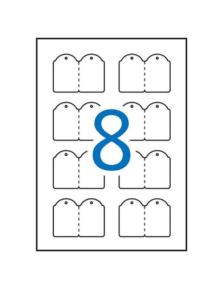 Étiquettes suspendues imprimables Apli 36,0 x 53,0 mm, 10 feuilles