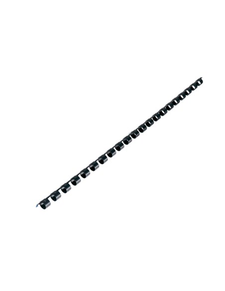 Peignes plastique gbc pour format a4 ï8mm 45 feuilles coloris noir boite de 100 unites.