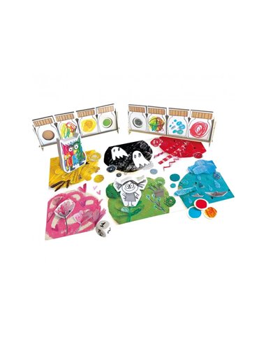 Les emotions asmodee le monstre des couleurs figurines en bois bocaux etageres jetons de 2 a 5.