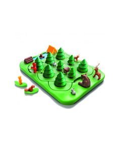 Logique reflexion smart parc ours en foret 80 defs evolutifs 1 plateau de jeu 9 tuiles sapin 6 figurines 1.