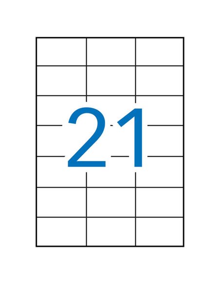 Étiquettes blanches permanentes recyclées Apli 70,0 x 42,4 mm, 100 feuilles