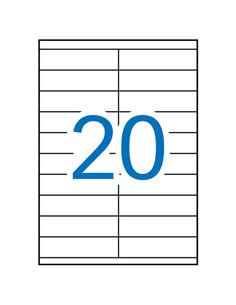 Étiquettes blanches permanentes recyclées Apli 105,0 x 29,0 mm, 100 feuilles