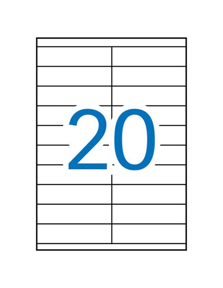 Étiquettes blanches permanentes recyclées Apli 105,0 x 29,0 mm, 100 feuilles