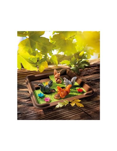 Logique reflexion smart cache noisette ecureuils 60 defis interet pedagogique plateau de jeu 4 ecureuils 5.