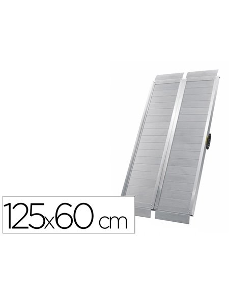 Rampe acces viso pliable aluminium pmr fauteuils roulants scooters l125cm h60max.