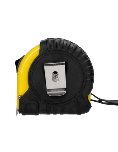Metre enrouleur q-connect caoutchouc frein materiel antichoc largeur 25mm longueur 8m.