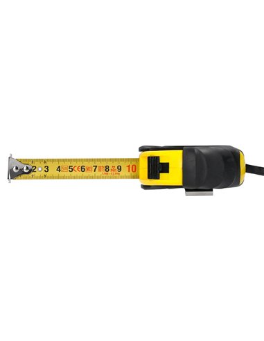 Mètre enrouleur q-connect caoutchouc frein matériel antichoc largeur 19mm longueur 5m.