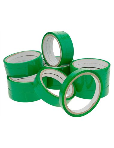 Ruban adhésif q-connect scelleuse sac 9mmx66m coloris vert.