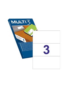 Lot de 300 étiquettes blanches à bords droits, dimensions 210 x 99 mm, avec adhésif permanent, pour usages multiples